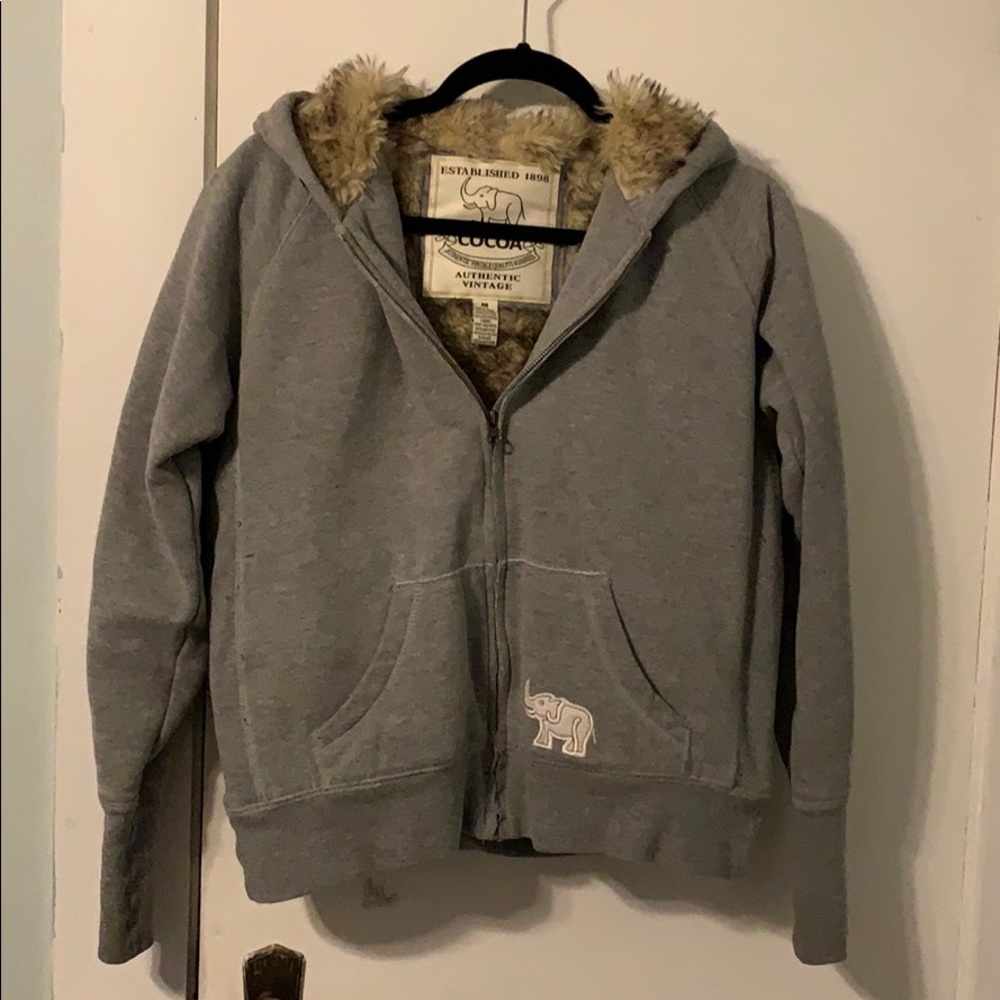 Cocoa faux fur sweater